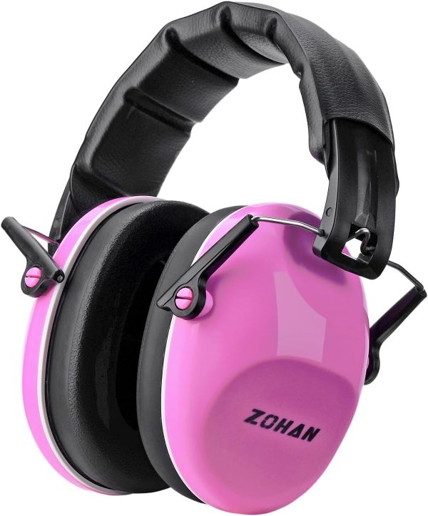 Noise Canceling Headphones - 25dB NRR Kids Ear Protection Earmuffs for School, Monster Jam, Fireworks, Travel, Air Show, Concert, Autism - Pink
